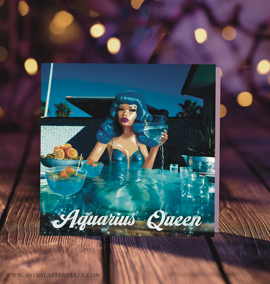 Aquarius Queen Greetings Card